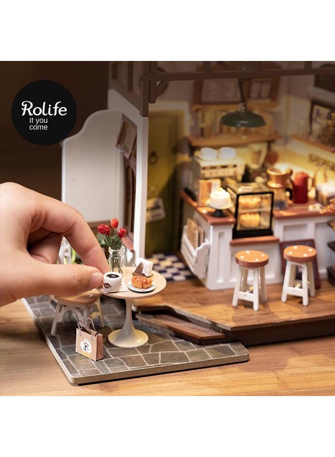 Bluejw If The State If The Diy Cabin Coffee Shop Hand-assembled Art House Three-dimensional Building Exquisite Model Gift-giving Women - Image 3