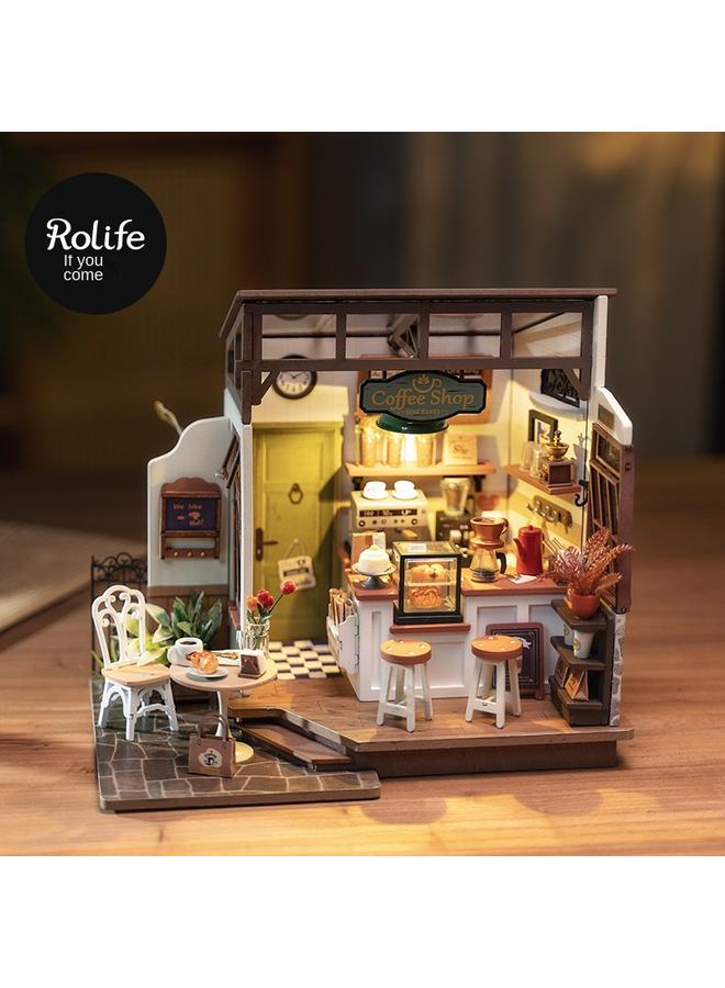 Bluejw If The State If The Diy Cabin Coffee Shop Hand-assembled Art House Three-dimensional Building Exquisite Model Gift-giving Women - Image 2