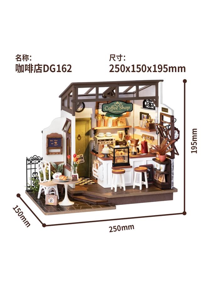 Bluejw If The State If The Diy Cabin Coffee Shop Hand-assembled Art House Three-dimensional Building Exquisite Model Gift-giving Women - Image 1