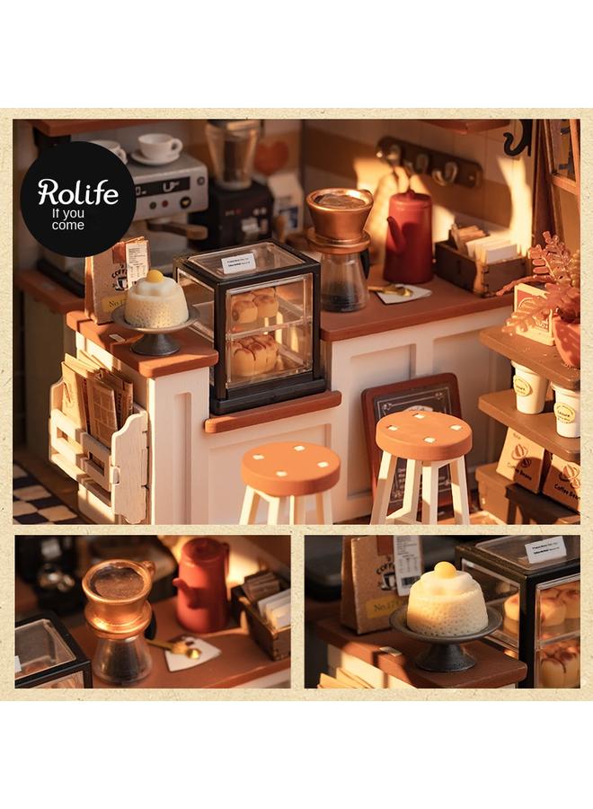Bluejw If The State If The Diy Cabin Coffee Shop Hand-assembled Art House Three-dimensional Building Exquisite Model Gift-giving Women - Image 5