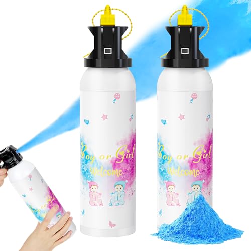 SRG Gender Reveal Fire Extinguisher Color Blaster | 2 Packs Baby Boy Blue Gender Reveal Extinguisher Smoke | Spray for Gender Reveal Decorations & Ideas（Blue） - Image 1