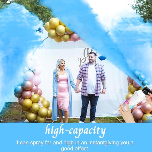 SRG Gender Reveal Fire Extinguisher Color Blaster | 2 Packs Baby Boy Blue Gender Reveal Extinguisher Smoke | Spray for Gender Reveal Decorations & Ideas（Blue） - Image 5
