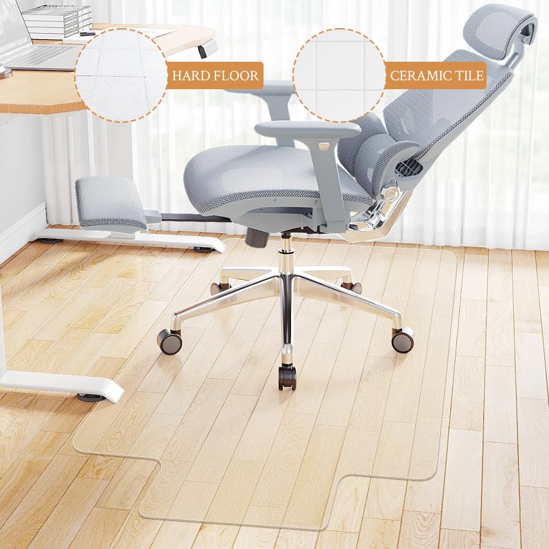 KMAT Office Chair Mat,Easy Glide Hard Wood Tile Floor Mats,Chair Mat for Home Office Rolling Chair,Heavy Duty Floor Protector -36"x48" with Lip - Image 5