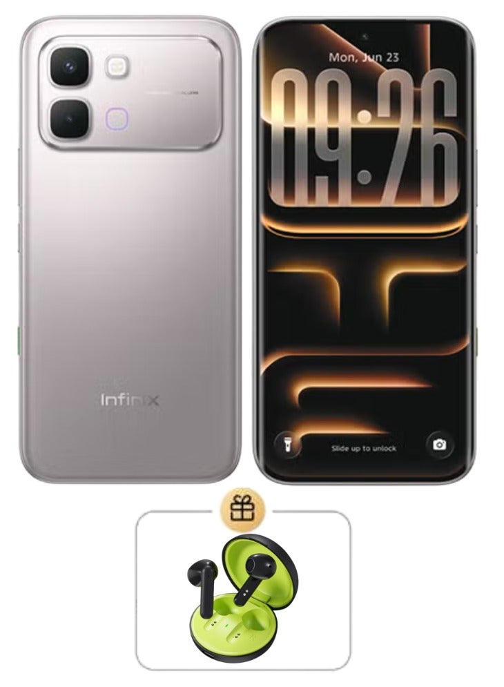 Infinix Note Edge Dual SIM Lunar Titanium 8GB 256GB 5G  With Free Gift Infinix Premium TWS Earbuds Black - Middle East Version - Image 1
