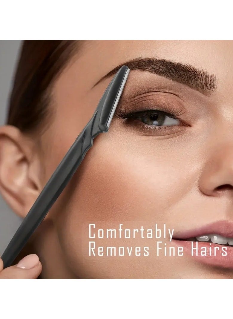 ORiTi 12 pcs Safe and Newbie Friendly Eyebrow and Face Razor with Protective Cover  - Image 2