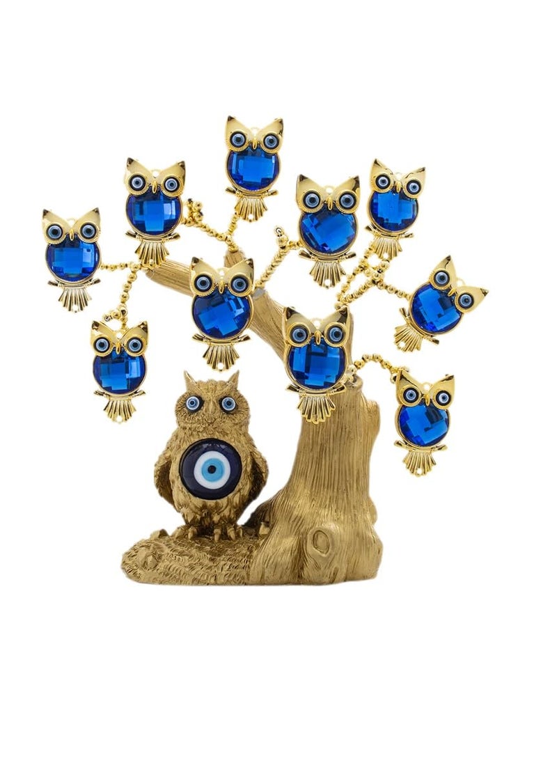 BLUE BEADS BLUE BEADS Metal Home Decor Artificial Tree Turkish Blue Evil Eyes Money Fortune Tree For Home Office Decor 5 Cm 25 Cm  - Image 1