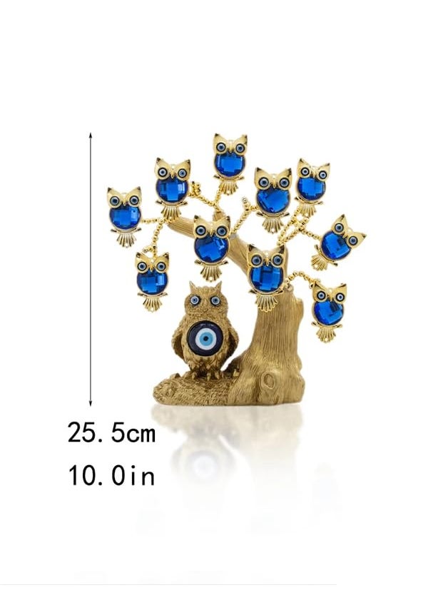 BLUE BEADS BLUE BEADS Metal Home Decor Artificial Tree Turkish Blue Evil Eyes Money Fortune Tree For Home Office Decor 5 Cm 25 Cm  - Image 3