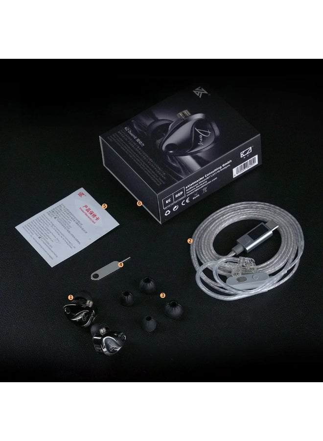 Linsoul KZ Duonic Triple-Magnetic Planar Driver Upgraded HIFI Earphones, Wide Soundstage Wired IEMs with 4-Tuning Options & HD Dual Mic - Image 3