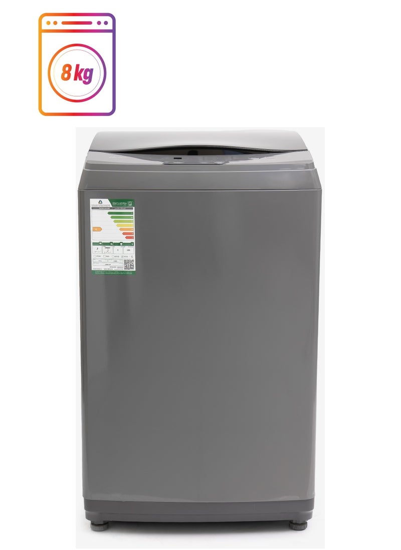 UGINE - Ugine Top Load Automatic Washing Machine, 8 KG, Silver - UWMTLN8S - Image 1