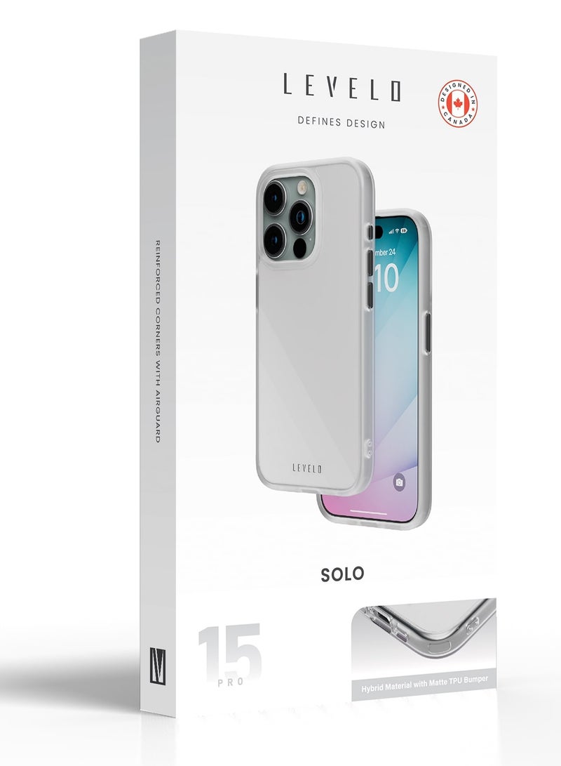 LEVELO Solo Case For iPhone 15 Pro - White - Image 3