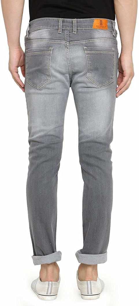 Ben Martin Men's Regular Fit Stretchable 28 Size Grey Cotton Denim Jeans Pant for Men, JJ3-1 - Image 2