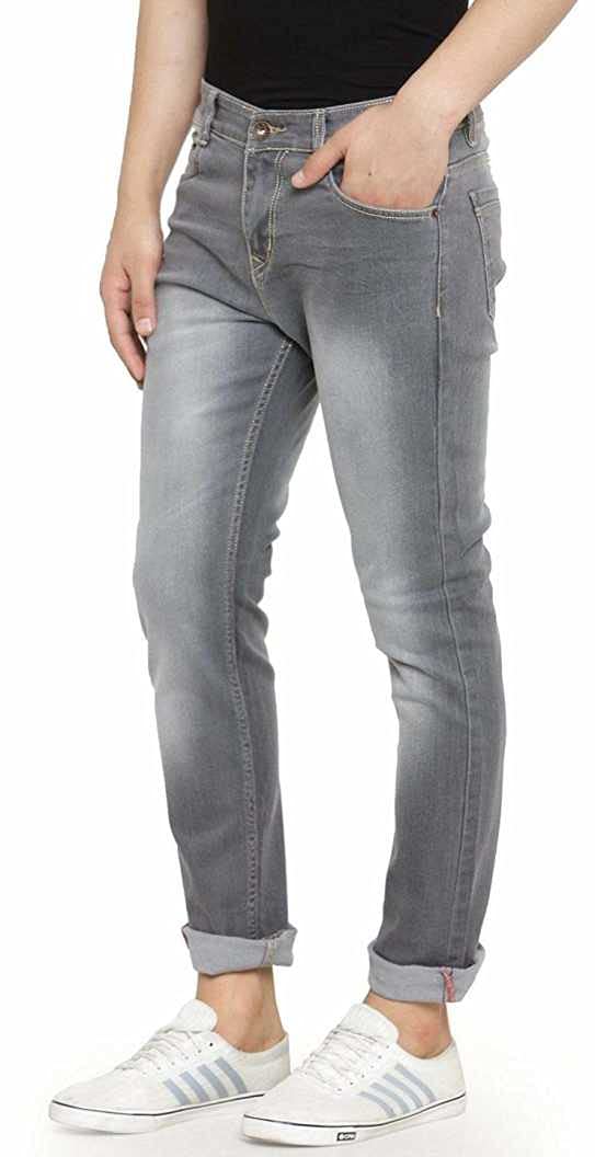 Ben Martin Men's Regular Fit Stretchable 28 Size Grey Cotton Denim Jeans Pant for Men, JJ3-1 - Image 3