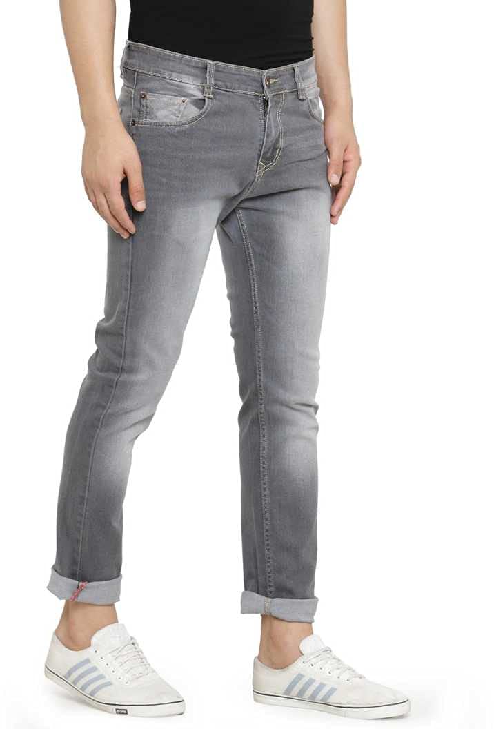 Ben Martin Men's Regular Fit Stretchable 28 Size Grey Cotton Denim Jeans Pant for Men, JJ3-1 - Image 4