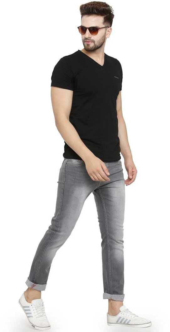 Ben Martin Men's Regular Fit Stretchable 28 Size Grey Cotton Denim Jeans Pant for Men, JJ3-1 - Image 5