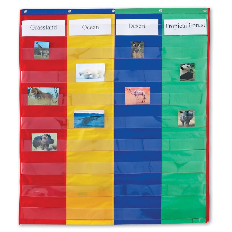 Learning Resources 2 And 4 Column Double-sided Pocket Chart, 30"L x 38"H, Classroom Organizer, Teacher Accessories - Image 5
