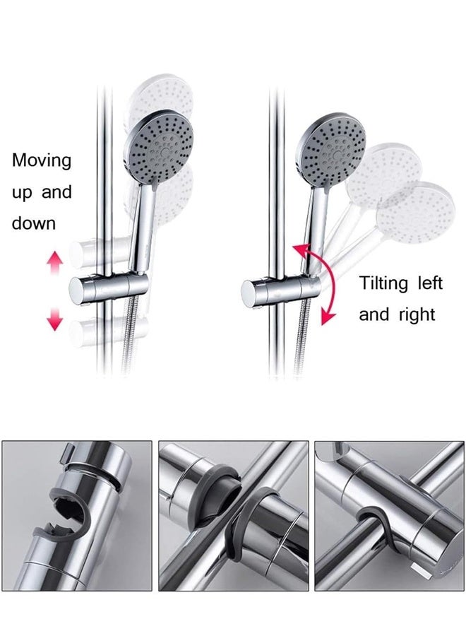 مايا حامل رأس دش قابل للتعديل لقضيب انزلاقي، حامل رأس دش عالمي بمقاس 0.71-0.98 بوصة (18-25 مم) لقضيب انزلاقي، مشبك انزلاقي، بديل للحمام - Image 3