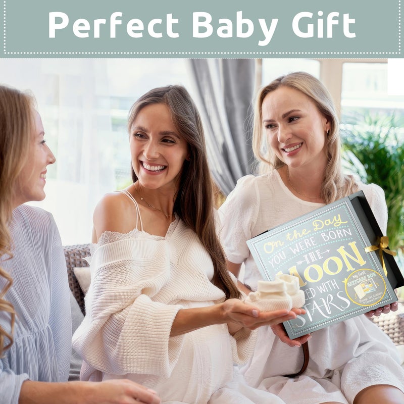 Votum Baby Keepsake Box for Treasured Memories, Moon & Stars - Lightweight, Handcrafted Baby Boxes with 9 Labeled Compartments for First Memories - Gender Neutral Baby Shower Gifts for Girls, Boys - Image 5