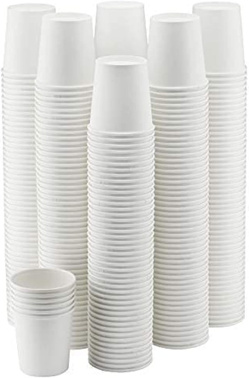 NYHI 200 Pack Disposable White 4oz Small Paper Cups Hot Cold Coffee Cup for Water Juice Espresso Tea Ideal for Water Coolers Parties - Image 1