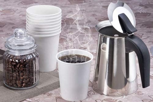 NYHI 200 Pack Disposable White 4oz Small Paper Cups Hot Cold Coffee Cup for Water Juice Espresso Tea Ideal for Water Coolers Parties - Image 2
