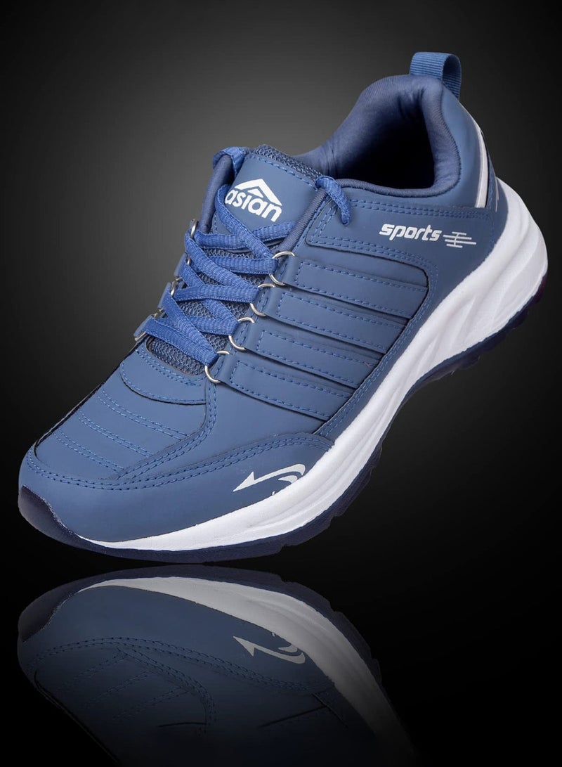 Asian Slate Blue Sports Sneakers for Men and Boys - Image 2