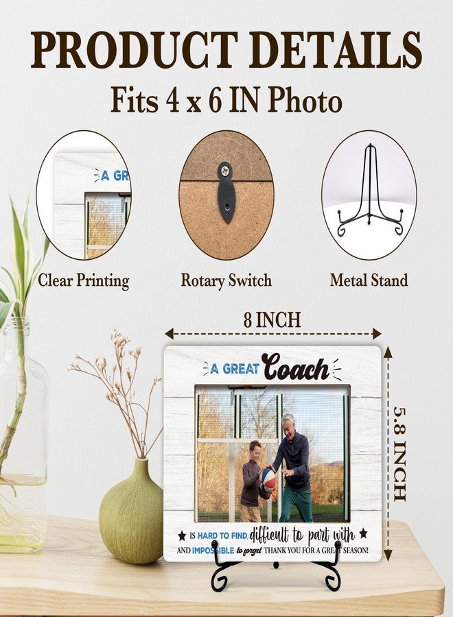 Gihyan Coach Appreciation Picture Frame, A Truly Great Coach Is Hard To Find Photo Frame, Soccer Basketball Baseball Coach Gifts, Birthday Christmas Gifts For Coach, Home Office Wooden Frame With Stand-67 - Image 2