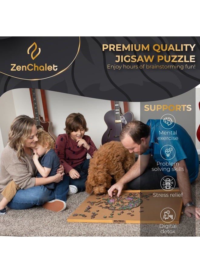ZenChalet Tree of Life 200 Piece Wooden Jigsaw Puzzle for Adults - Uniquely Shaped Pieces with Durable Construction - Perfect for Birthday Gifts, Game Nights and Camping - Image 2