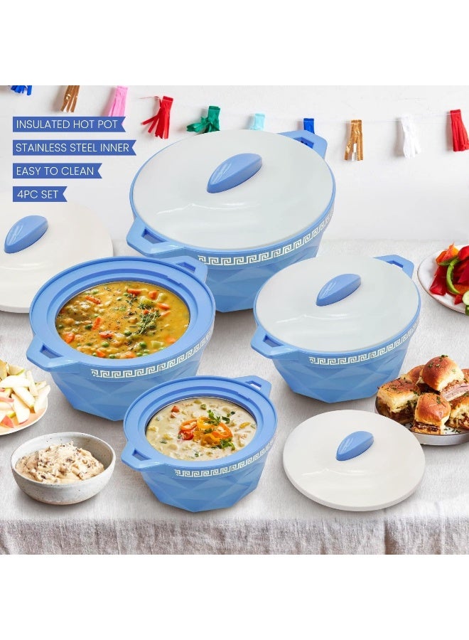 SELVEL طقم قدرات عازلة من الفولاذ المقاوم للصدأ 304 بنمط الماس من 4 قطع  - Image 4