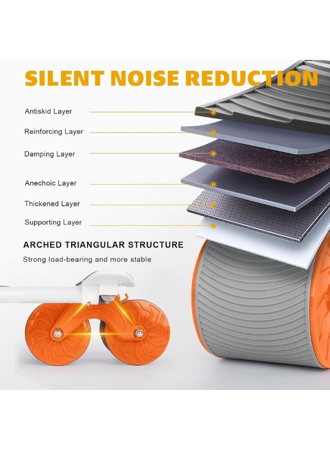 هابي هوم مجموعة عجلات البطن الارتداد التلقائي، معدات تمارين البطن لدعم الكوع مع مؤقت، معدات اللياقة البدنية، معدات تمارين البطن - ازرق - Image 4