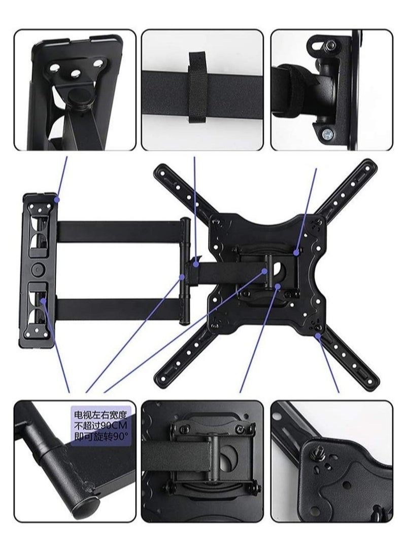 TV Wall Mount Bracket with Full Motion Swing Out Tilt for Most 32"-58" LED LCD OLED Plasma Flat Screen Monitor Up to 31Kg 400X400mm - Image 3
