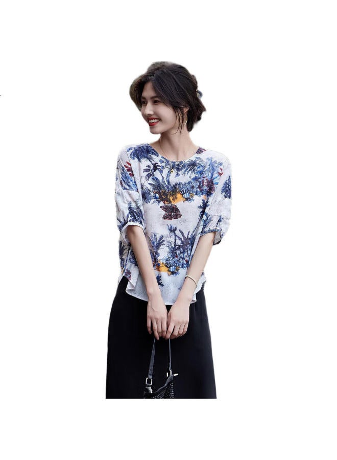 Dme "Line Aesthetics" Summer French Retro Striped Shirt Smooth And Comfortable Chiffon Camisole Women'S Top - Image 2