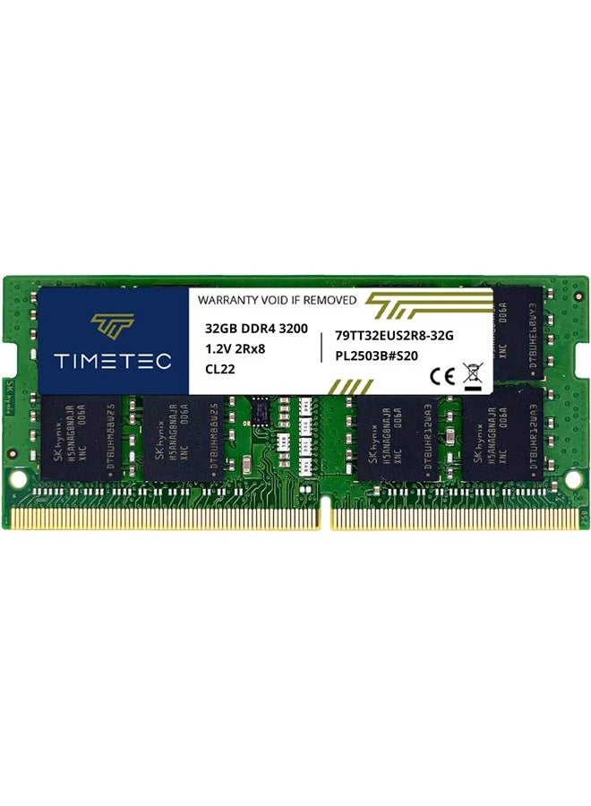 Timetec Hynix IC 32GB DDR4 3200MHz PC4-25600 Unbuffered ECC UDIMM 1.2V CL22 2Rx8 Dual Rank 260 Pin SODIMM Memory RAM Module Upgrade (32GB) - Image 1