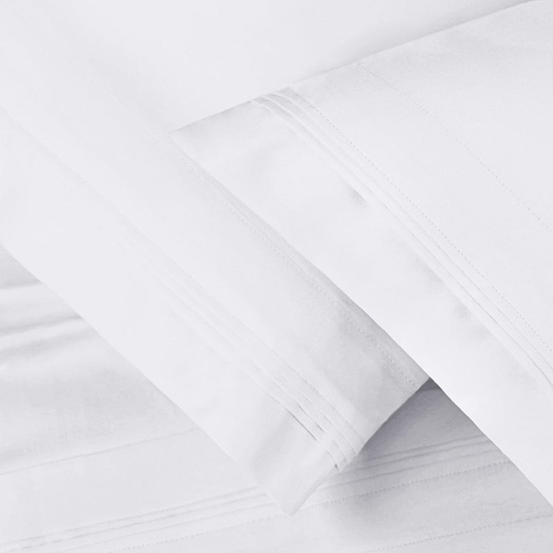 100 Egyptian Cotton 650 Thread Count King 2Piece Pillowcase Set Single Ply Solid White