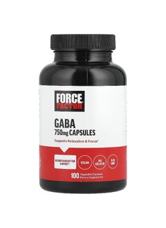 Force Factor Force Factor, GABA, 750 mg, 100 Vegetable Capsules  - Image 1