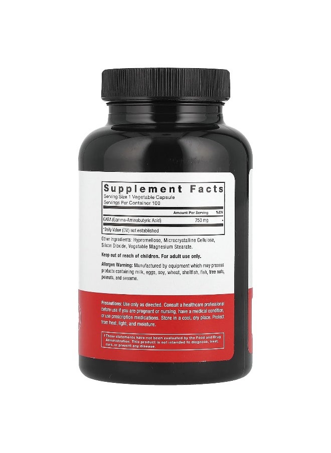 Force Factor Force Factor, GABA, 750 mg, 100 Vegetable Capsules  - Image 2