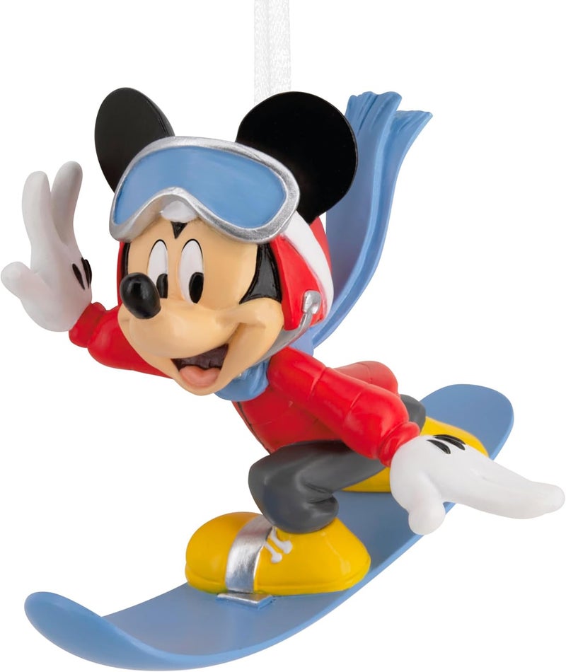 Hallmark Snowboard Mickey Mouse Ornament, Disney Tree Decoration, Disney Hanging Ornament Christmas Ornament, Gifts for Christmas - Image 1