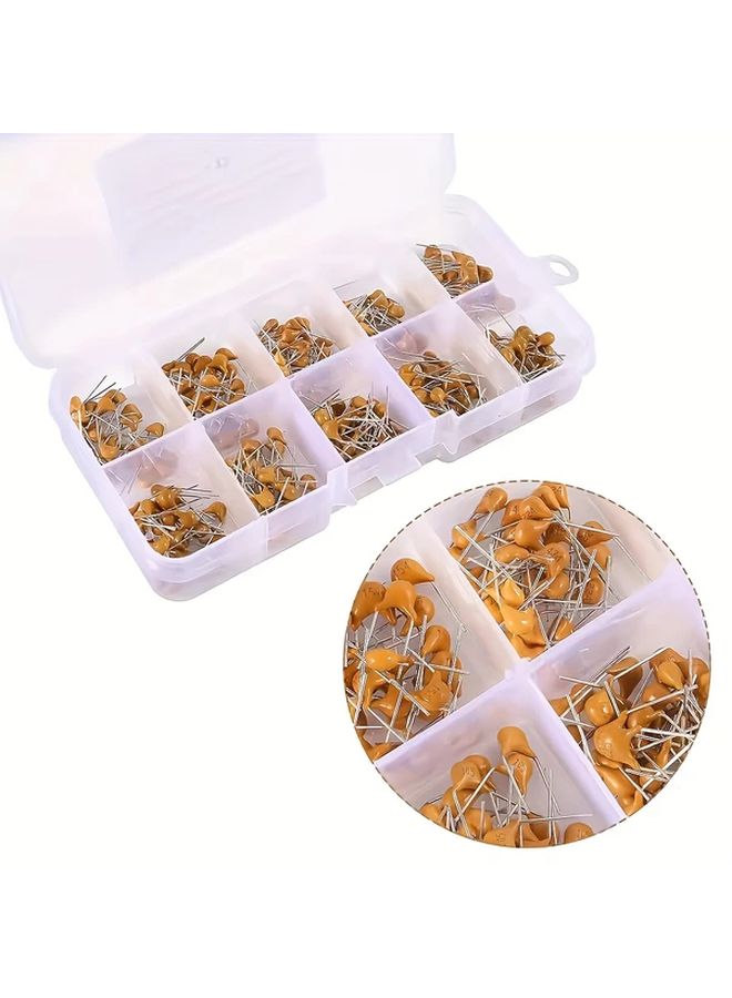 300pcs Multilayer Ceramic Capacitor Kit 10 Values 10pF 100nF 50V For Electronics DIY PCB - Image 3