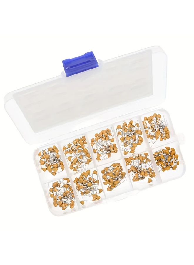 300pcs Multilayer Ceramic Capacitor Kit 10 Values 10pF 100nF 50V For Electronics DIY PCB - Image 2