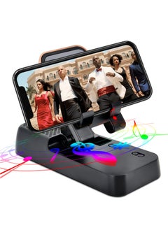 Y&D Cell Phone Stand with Bluetooth Speaker, Adjustable Holder for Desk Anti-slip Base Hd Surround Sound Speaker Compatible Iphone, Ipad, Samsung  - Image 1