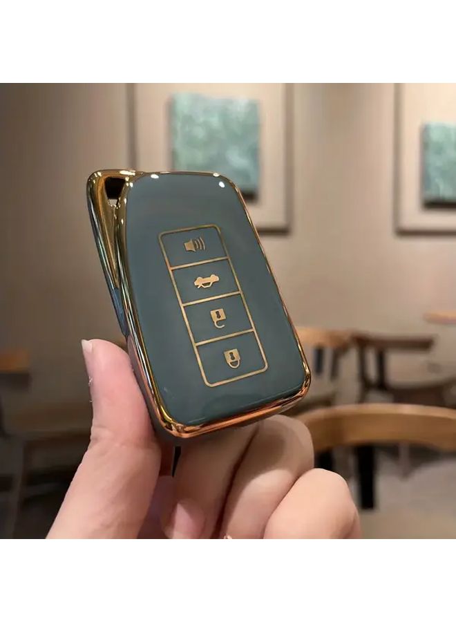غلاف أزرق من مادة TPU لسيارة لكزس RX ES GS LS NX غطاء مفتاح السيارة 4 أزرار - Image 1