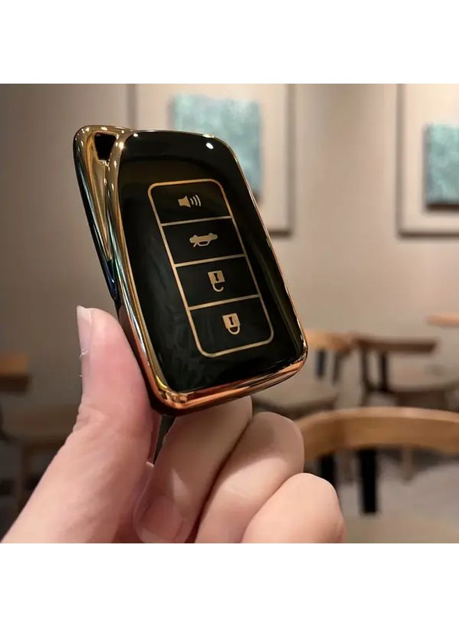 غلاف أزرق من مادة TPU لسيارة لكزس RX ES GS LS NX غطاء مفتاح السيارة 4 أزرار - Image 3