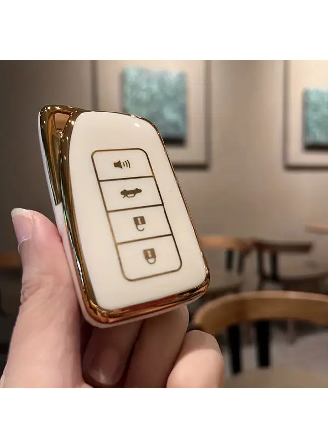 غلاف أزرق من مادة TPU لسيارة لكزس RX ES GS LS NX غطاء مفتاح السيارة 4 أزرار - Image 4