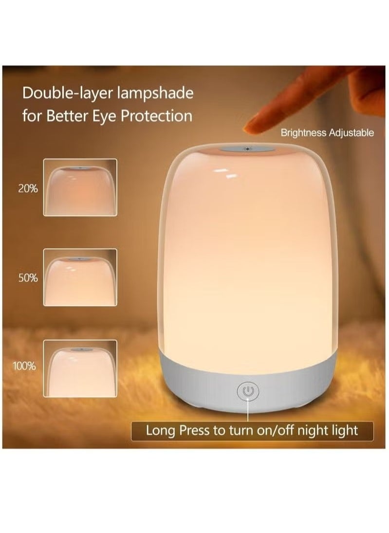 Generic - Nursery Night Light for Babies Baby with Dimmable Warm Light 5 Color Changing Usb Rechargeable Bedside Lamp Led Touch Control Bedroom - Image 1