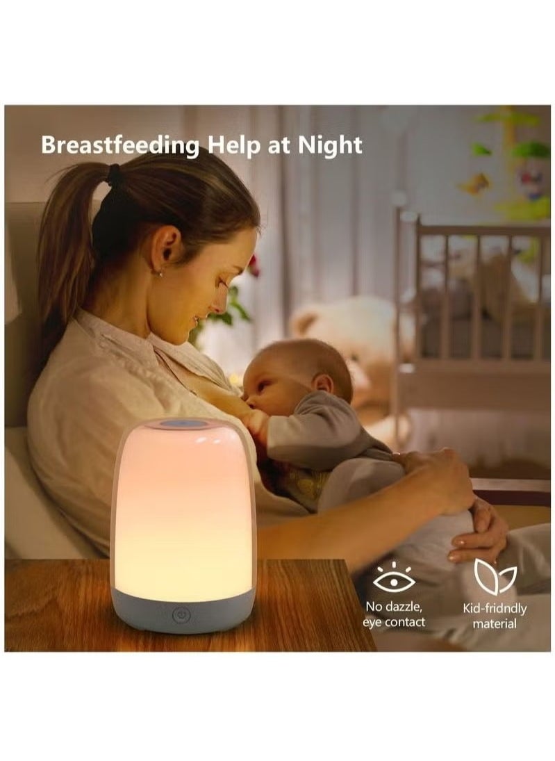 Generic - Nursery Night Light for Babies Baby with Dimmable Warm Light 5 Color Changing Usb Rechargeable Bedside Lamp Led Touch Control Bedroom - Image 1
