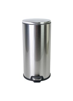 Generic Heavy-Duty Stainless Steel Kitchen Trash Bin with Soft Close Lid, 20L Foot Pedal, Rust-Proof - Silver 