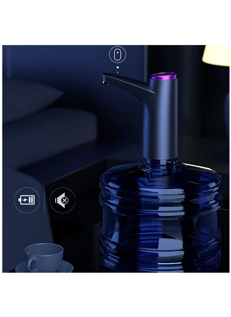 Automatic Water Bottle Pump Usb Electric Water Cooler Dispenser For Camping Household Black Bulit In Battery - Image 5