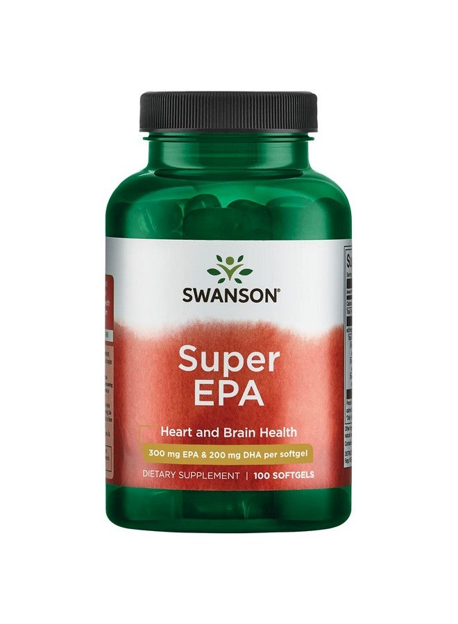 Swanson Super EPA - Omega 3 Fatty Acids - 100 Sgels - Image 1