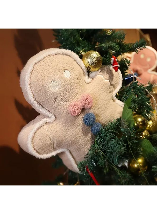 Dark Brown Gingerbread Man Plush Toy Soft Stuffed Christmas Gift Home Decor - Image 5