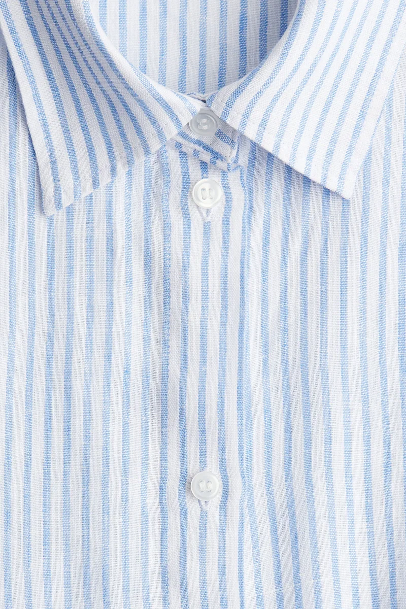 اتش اند ام Linen beach shirt