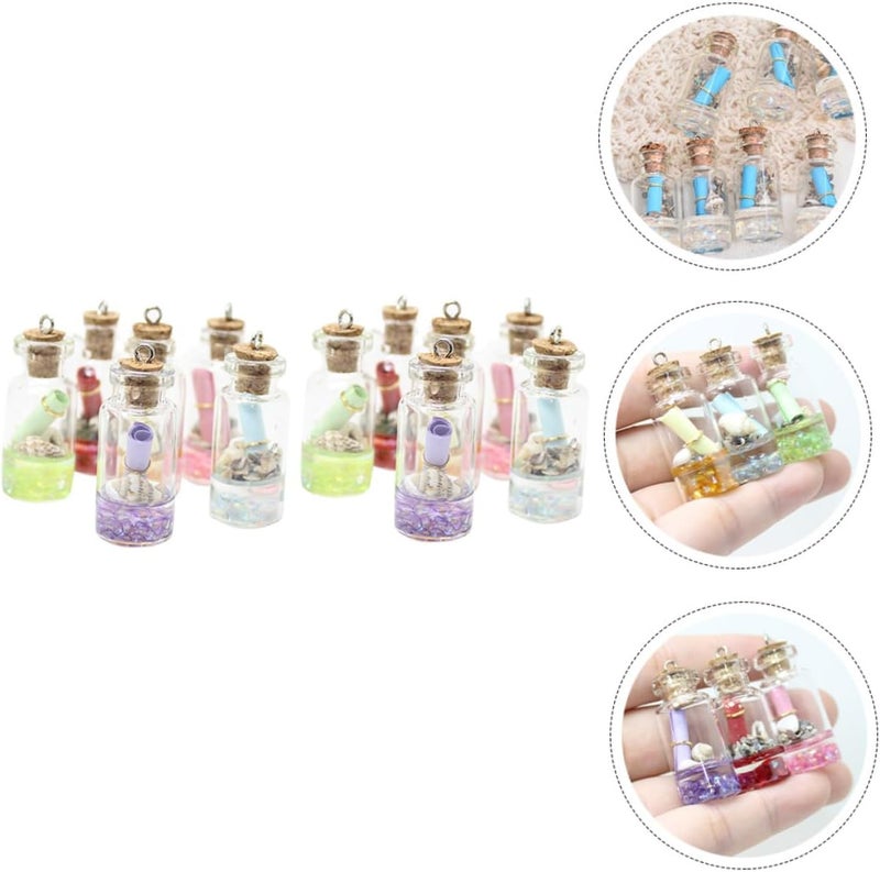 12PCS Drift Bottle Resin Pendant Set for DIY Jewelry Simulation Glass Bottle Earrings Key Chain Accessories Creative Craft Decor - Image 4