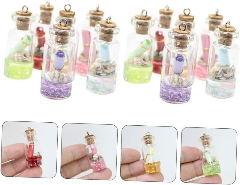 12PCS Drift Bottle Resin Pendant Set for DIY Jewelry Simulation Glass Bottle Earrings Key Chain Accessories Creative Craft Decor - Image 5